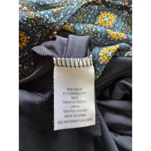 Daniel Rainn Shift Dress Women XL Navy Blue Geometric Lined Bohemian Hippie Chic thumbnail 10