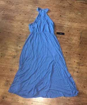 Lulu’s knit halter neck sleeveless elegant maxi dress thumbnail 1