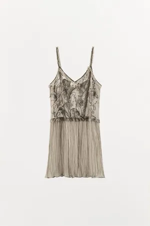 Zara Elegant Sheer Embroidered Dress lingerie limited collection boho style thumbnail 4