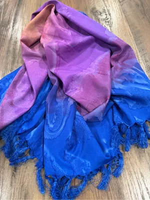 Rima Ombre Fringed Rima Beach Wear Scarf/ Wrap thumbnail 4