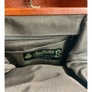 Vintage Jane Shilton Brown Leather Handbag, England, 1970's thumbnail 9