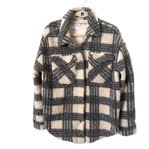 SAYLOR Loria‎ Plaid Jacket Cream Black Medium thumbnail 2