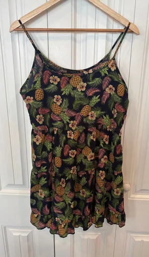 Mine Navy Tropical Print Dress Size‎ Small thumbnail 1