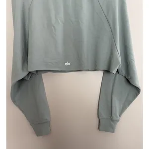 Alo Yoga Double Take Pullover Sweatshirt Green Women's Size XS thumbnail 6