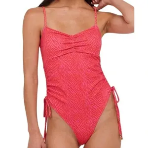 Charlie Holiday Isidora One Piece Swimwear Pink Zebra Swimsuit Size Small thumbnail 7
