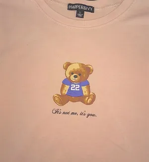 Jun & Ivy Graphic Bear Long Sleeve Baby Tee thumbnail 2