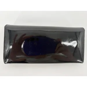 Luxury Chloé Black‎ Patent Leather Bow Continental Wallet Clutch Gold Hardware thumbnail 6