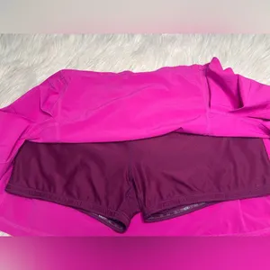 Athleta Athletic Skort Size Large – Hot Pink, Built-In Shorts, Zipper Pocket thumbnail 4