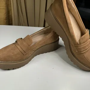 Naturalizer Soul Joyla Platform Loafers Tan Faux Suede Slip On Shoes 7M thumbnail 5