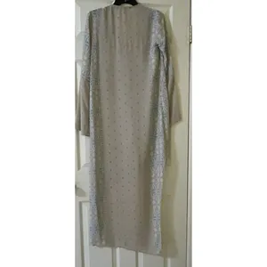 BCBG MaxAzria Kyndal XXS High-Low Maxi Dress Tapestry Long Sleeve Designer Boho thumbnail 9