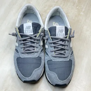 New Balance 420 Grey Suede Ripstop Sneakers Womens 5.5 WL420CRD thumbnail 4