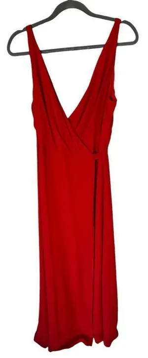 Fame and Partners Red Maxi Wrap Dress Tulle Scoopback 10 thumbnail 1