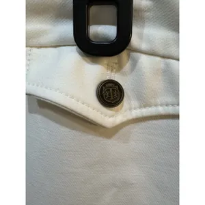 Talbots White Wide Leg Pants Crested Buttons Size 16P Coin Pockets‎ Nautical thumbnail 4
