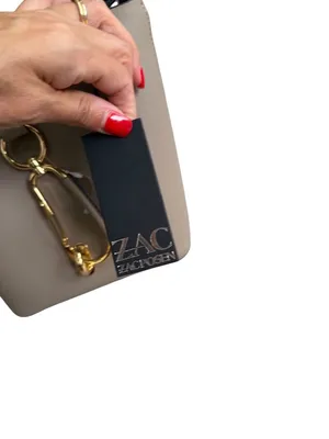 ZAC POSEN Belay Dark Cobblers Beige Leather Crossbody Shoulder Bag NEW NWT thumbnail 8