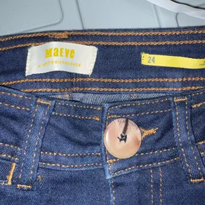 Maeve Anthropologie the Ettie High Rise Wide Leg Cropped Raw Hem Jeans Dark Wash thumbnail 10