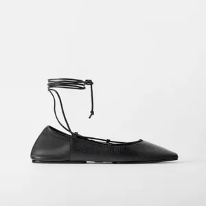 Nwt Zara Animal Print Tied Ballet Flats thumbnail 6