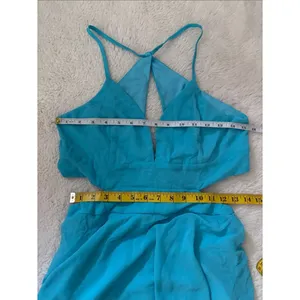 Lulus Tier and Now Blue Tie-Back Tiered Maxi Dress Size Large NWT Wedding Formal thumbnail 6