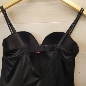 {6/M} Vintage Cosmopolitan Black Lace Trim Lingerie thumbnail 5