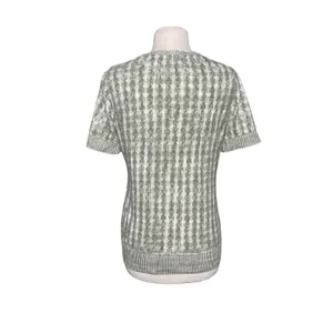 ANTHROPOLOGIE PILCRO Women’s Green Printed Front Pocket Knit Top thumbnail 6