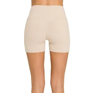 Zenana Brushed Microfiber‎ Wide Waistband Biker Shorts - Small thumbnail 3