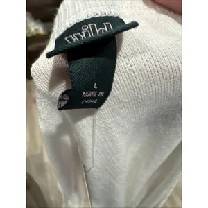 Wild Fable Women Large Trendy Square Neck White Long Sleeve Pointelle Shirt New thumbnail 4