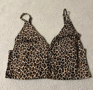 ZARA Animal Print Crop Top thumbnail 1