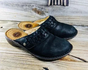 Australia Theresa Black Leather Slip On Clog Mules Size 7 - 1005430 thumbnail 1