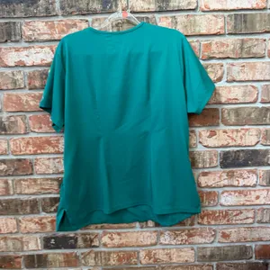 Healing Hands HH Works Hunter Green Scrub Top Size 1X Stretch Nursing Healthcare thumbnail 4