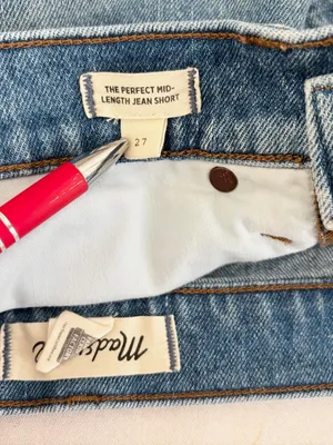 Madewell Light Blue High-Rise Denim Jean Shorts thumbnail 3