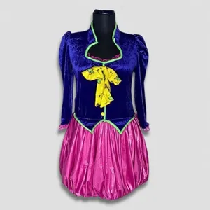 Mad Hatter Dress Alice in Wonderland Costume whimsical fairy kidcore dollcore XL thumbnail 2