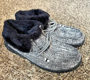 Hey Dude Britt Boho slip-on shoes Gray & Black US 9 thumbnail 1
