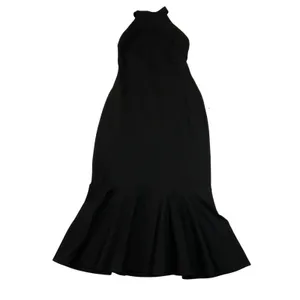 NEW Lulus Chic Masterpiece Black Backless Trumpet Hem Midi Dress Size M LBD Glam thumbnail 3