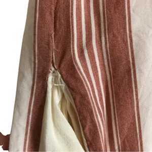 Dress Forum Red Ivory Stripe Short Sleeve Butto Lightweight Blouse Top Medium thumbnail 5