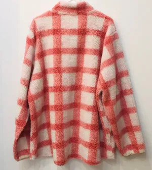 Plus Size Gingham Boutique Sherpa jacket sz 2X White thumbnail 2