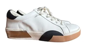 Dolce‎ Vita White and Black Sneakers Size 8.5 Leather EUC thumbnail 1