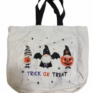 5/$30 🎈 Halloween gnomes Trick or Treat Canvas Tote thumbnail 1