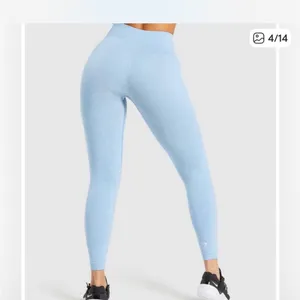 Gymshark Adapt Seamless Powder Blue Marled ‎ Compression Leggings thumbnail 3