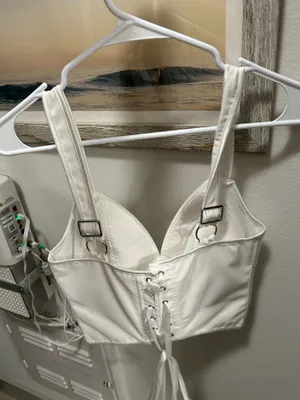 SheIn White Corset Top thumbnail 3
