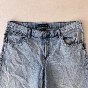 Aeropostale Baggy Jorts Denim Shorts 14 Light Wash Distressed Raw Hem Cotton thumbnail 6