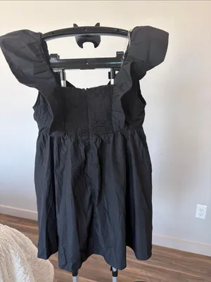 entro Black Ruffle Strap Mini Dress thumbnail 3