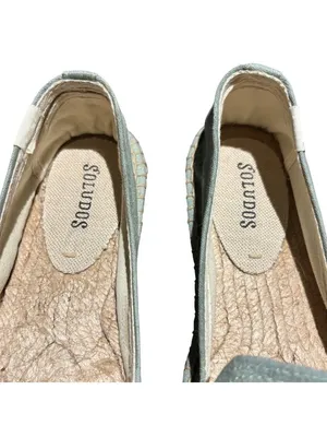 Soludos Flamingo Embroidered Chambray Espadrilles Size 8 thumbnail 10
