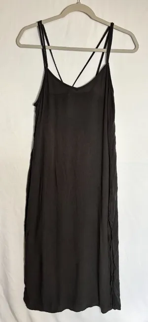 Aerie charcoal gray strappy mini dress size XS thumbnail 1