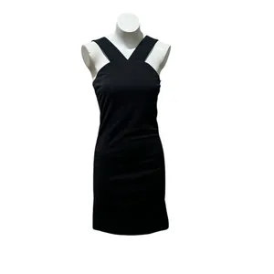 Zara Women's Black Bodycon Knee Length Dress Size M Sleeveless thumbnail 5