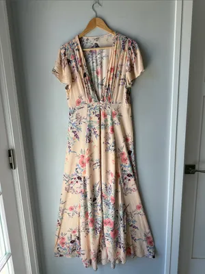 Free People Boho Floral Kimono Deevine Robe Dress thumbnail 2