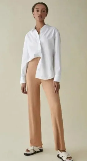 REFORMATION JEANS Whitney Knit Lounge High Rise Pants in Pink Taupe Size Small thumbnail 7