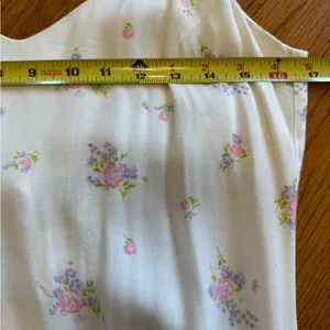 Reformation Floral Slip‎ Dress in Cream and Pink size 2 thumbnail 5