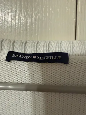 White Sweater Brandy Melville thumbnail 3