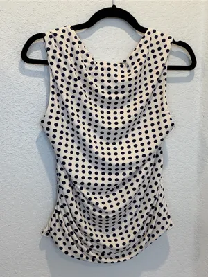 Abercrombie & Fitch square neck top in polka dot size XL thumbnail 6
