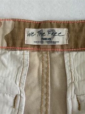 Free People Commander Cutoff Camo Raw Hem Cargo High Rise Shorts Desert Combo 12 thumbnail 12