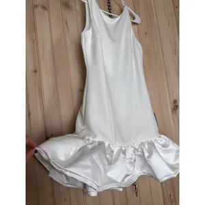 Lulus Superb Aura White Ruffled Drop Waist Mini Dress Cocktail Engagement Large thumbnail 4